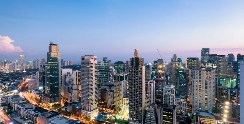 Sunset at a Rooftop Bar